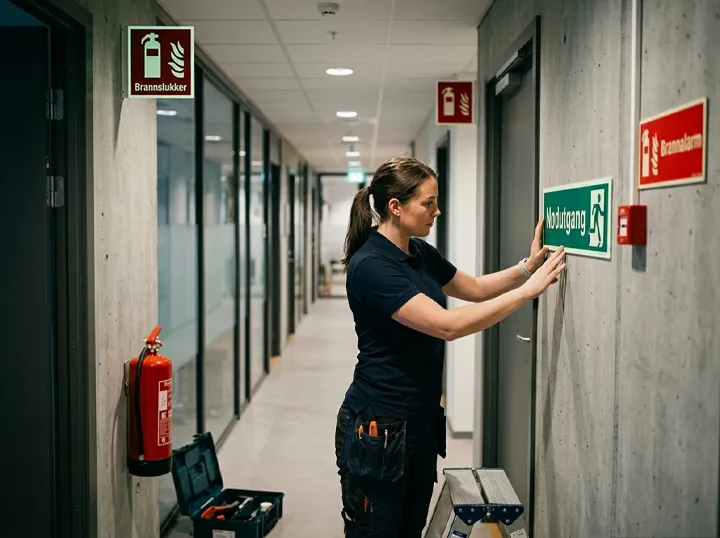 Installatör i arbete